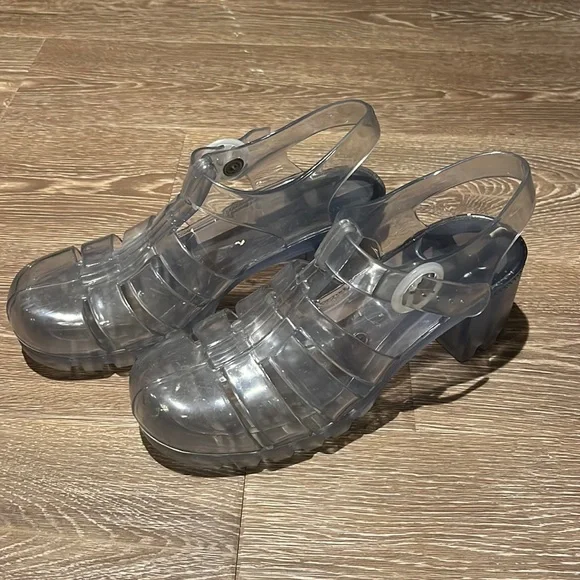 Clear Jelly shoes, size 8 - Picture 1 of 3